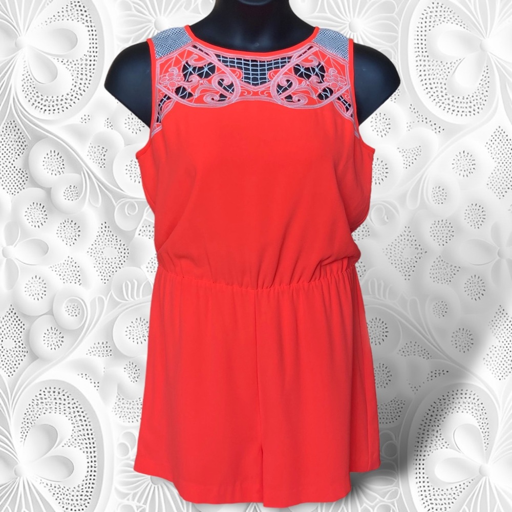 Gianni Bini Fluorescent Orange Romper
